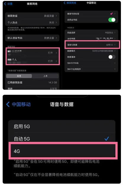 紫金苹果手机维修分享iPhone14如何切换4G/5G? iPhone14 5G网络切换方法 